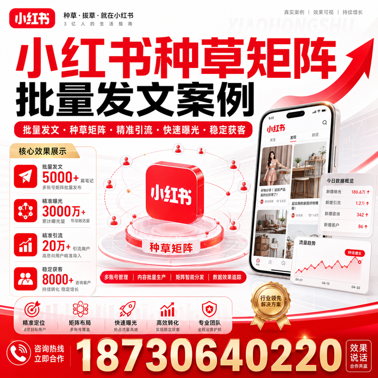 湖北小红书种草矩阵批量发文案例